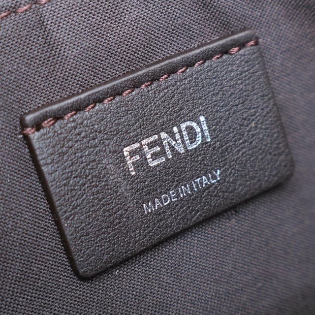 Fendi "By the Way" Medium Brown Leather Calfskin Boston Crossbody Bag, 2022. For Sale - Image 16 of 18