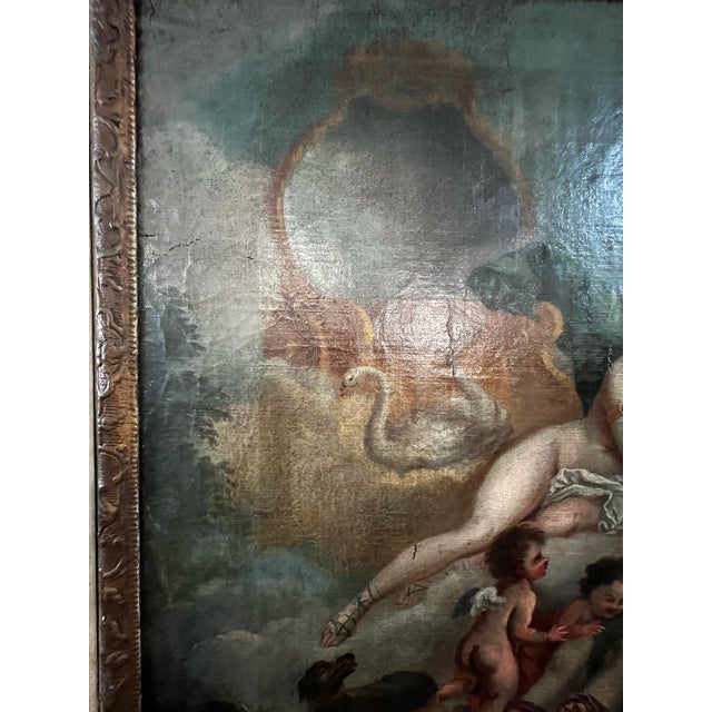 Louis Xv/Xvi Trumeau With Oil Painting For Sale - Image 4 of 7