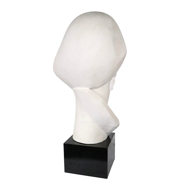 Plaster bust by artist David Fisher for Austin Productions circa 1987. This impressive post modern sculpture is in good,...