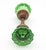 Mid 20th Century Pair of Vintage Fluted Green Glass Door Knobs For Sale - Image 5 of 5
