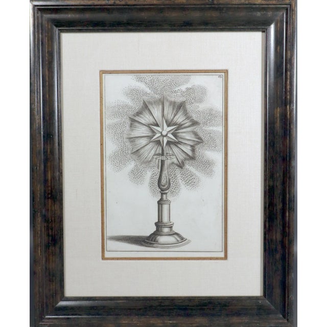 Paper Set of Six Framed Böckler Baroque Fountain Engravings, 1664 For Sale - Image 7 of 12