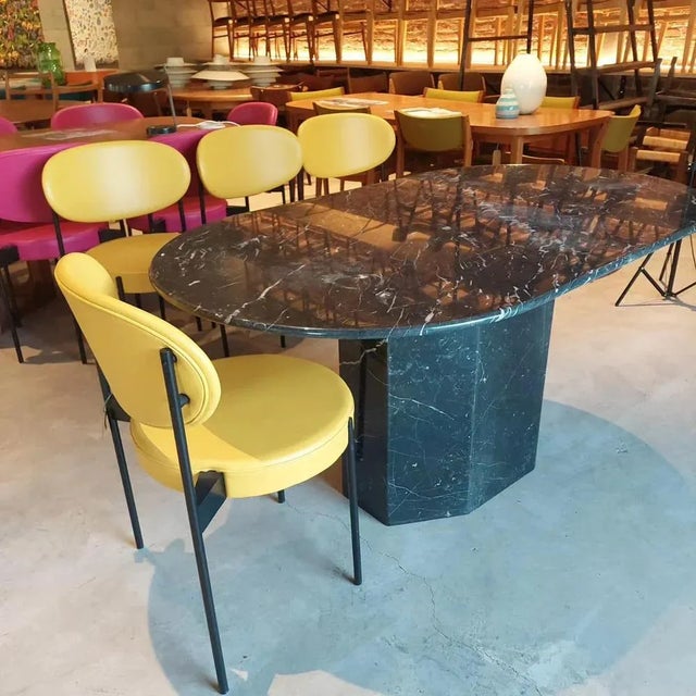 Nero Marquina Marble Coffee Table, 1970s For Sale - Image 4 of 9
