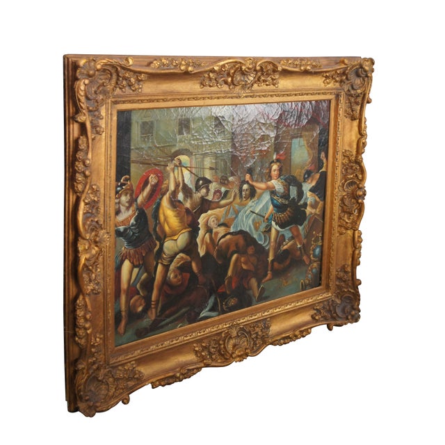 Realism Perseus Turning Phineas and His Followers to Stone After Luca Giordano Painting For Sale - Image 3 of 12