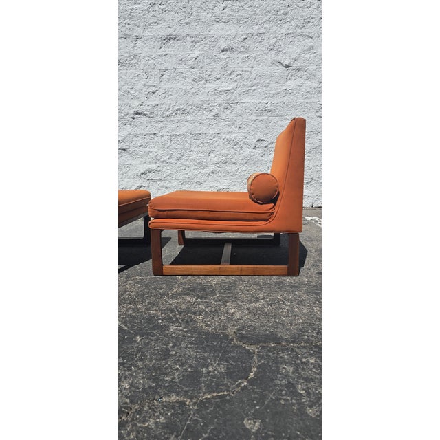 1960s Mid Century Slipper Chair and Ottoman For Sale In Las Vegas - Image 6 of 11