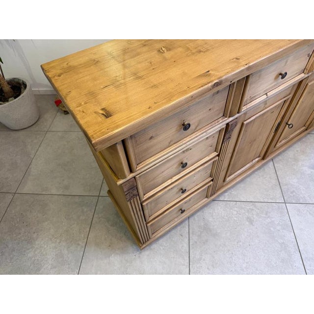 Wood Antique Apothecary Shop Cabinet in Softwood For Sale - Image 7 of 11