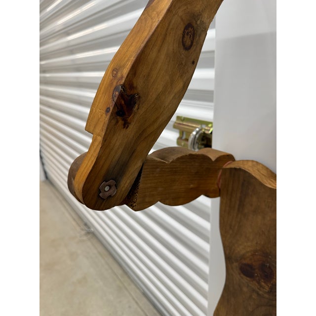 Mid 20th Century Life Size Articulating Wood Man; Folk Art Wood Sculpture For Sale In Charleston - Image 6 of 12