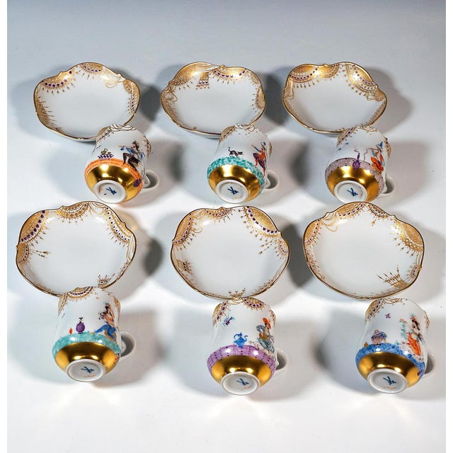 Coffee Mocha and Dessert Set for Six Persons from Meissen, Set of 25 For Sale - Image 12 of 15