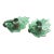 Pair of Vintage Holly Leaf Christmas Candlestick Holders For Sale