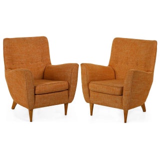 Italian Mid-Century Modern Club Chairs - Pair For Sale