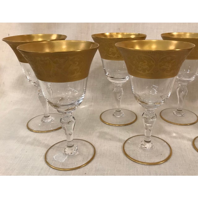 Vintage Gold Rim Wine Glasses Set of 8 Chairish