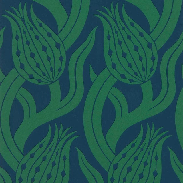 Zoffany Persian Tulip Wallpaper in Poison For Sale