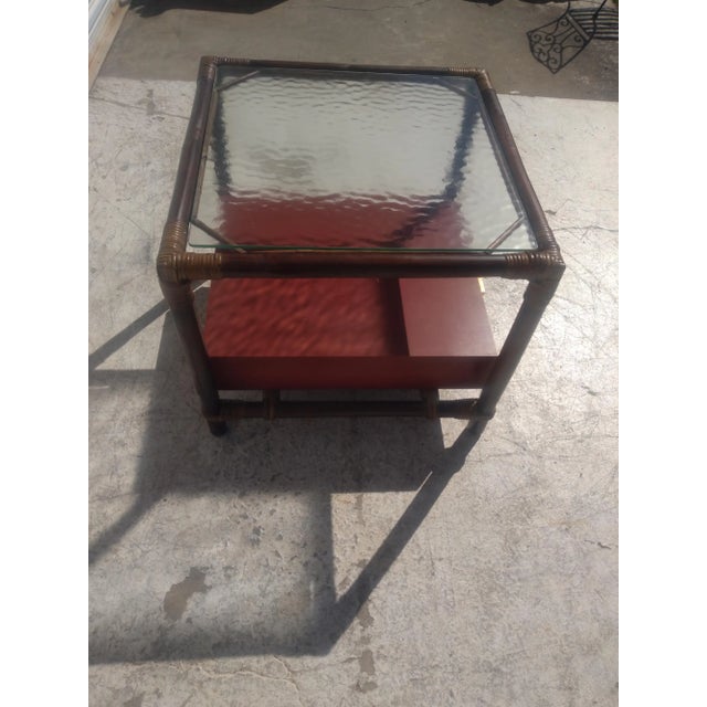 Boho Chic John Wisner for Ficks Reed Boho Chic End Table For Sale - Image 3 of 7
