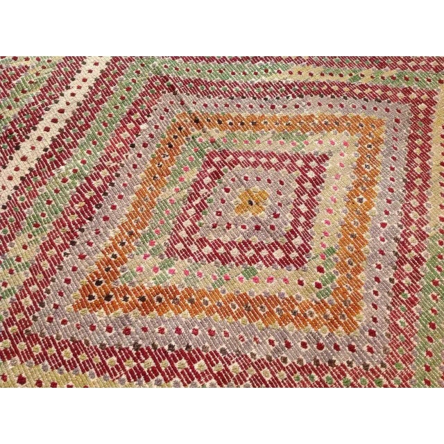 1960s Vintage Turkish Kilim Rug - 6′5″ × 8′3″ For Sale - Image 5 of 7