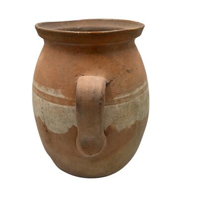 This antique one-handle terra cotta vessel from Hungary is a wonderful addition to any Farmhouse decor. The rustic pottery...