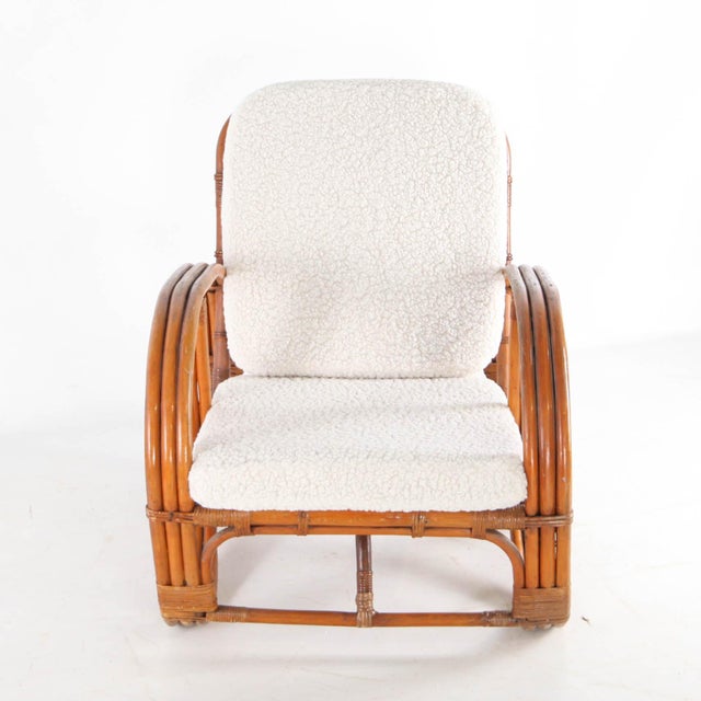 Light Yellow Pretzel Chair in Rattan, 1970s For Sale - Image 8 of 14