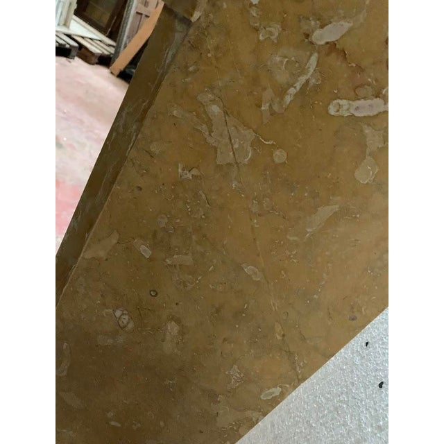 Stone Fireplace in Yellow Marble For Sale - Image 7 of 10