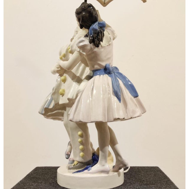 Silver Austrian Ceramic Lamp by Podany for KWK Keramos, 1920s For Sale - Image 8 of 13