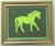 Contemporary Horse Minimalism English Traditional Folk Art Abstract Green Original Oil Painting Cleo Plowdn For Sale - Image 3 of 3
