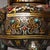 Vintage Bronze Lidded Tripod Ewer With Gold Silver Inlay & Gemstone Inset, Bird Spout Wine Vessel For Sale In Los Angeles - Image 6 of 10