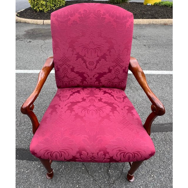 1940s Vintage Georgian Style Mahogany Gainsborough Chairs - A Pair For Sale - Image 5 of 9
