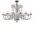 Huge Venetian Elegant Transparent “Curls” Murano Glass Chandelier For Sale