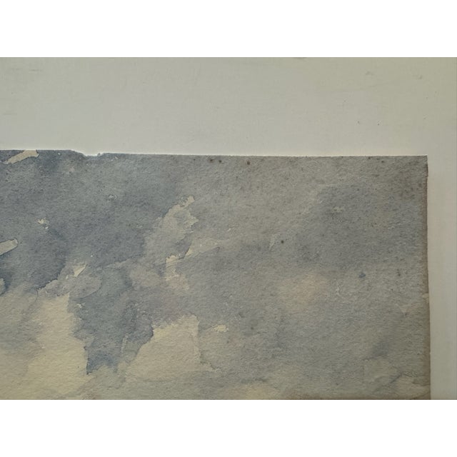 Early 20th Century Early 20th Century Attributed to Frank Henry Mason British Landscape Original Watercolor Village Hills For Sale - Image 5 of 7