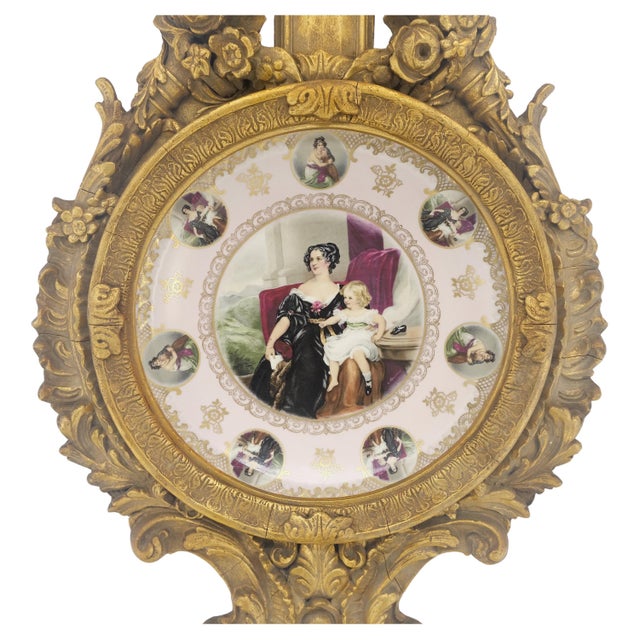 Baroque Gold Gilt Gesso Frame German Decorated Wall Plaque Plate c1920s For Sale - Image 3 of 9