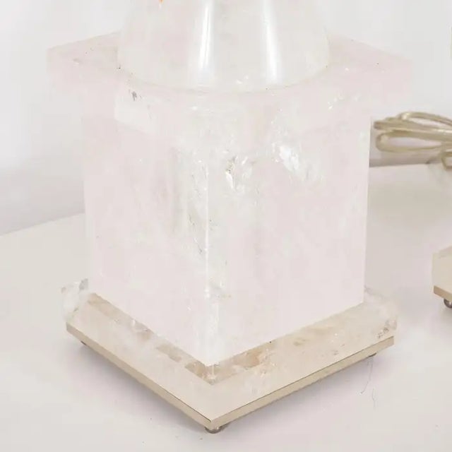 Early 21st Century Rock Crystal Urn Shaped Table Lamps - A Pair For Sale - Image 12 of 12