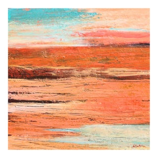 "Sunburn Sizzle" Abstract Landscape Painting by Laurie MacMillan For Sale