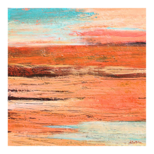 "Sunburn Sizzle" Abstract Landscape Painting by Laurie MacMillan