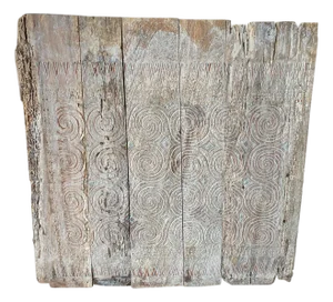 Andrianna Shamaris Hand Carved Panel Symbolizing Peace and Happiness