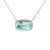 Contemporary 18k White Gold 20 Carat Aquamarine and 2 Carat Diamond Necklace For Sale - Image 3 of 11