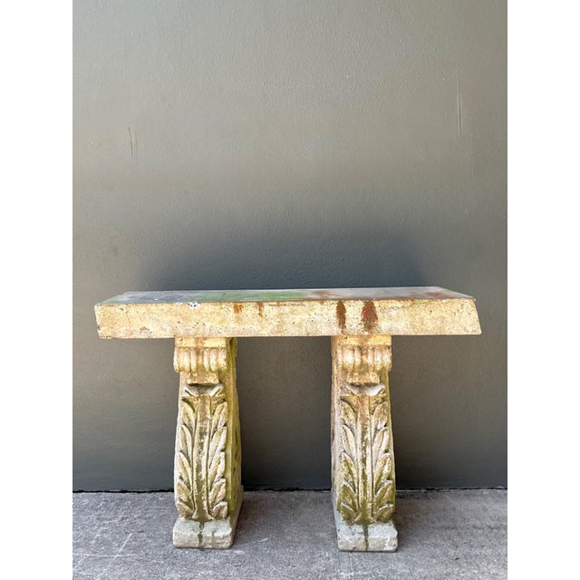 Vintage Ornate Cement Console Table For Sale - Image 14 of 16