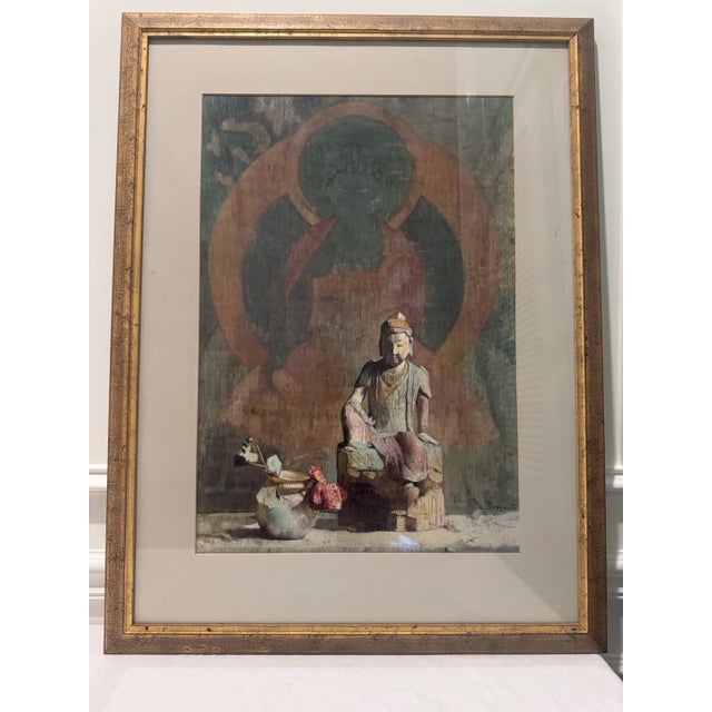 When Autumn Is Here by Hovsep Pushman – Vintage Framed Offset Lithograph, Mid-Century Tranquil Art For Sale - Image 9 of 10