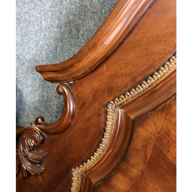 Wood Late 20th Century Queen Size Bed Frame For Sale - Image 7 of 9