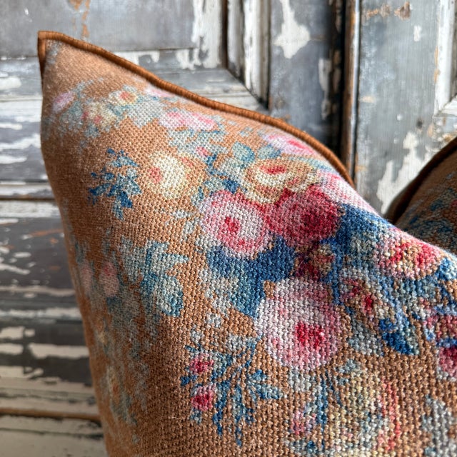 French French Linen Accent Cover – Pompadour Havane 26 For Sale - Image 3 of 7