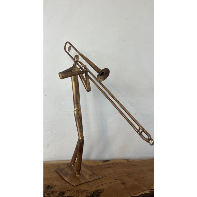 Large Handcrafted Metal Folk Art Sculptures of a Jazz Band, 1960s, Set of 6 For Sale - Image 16 of 18