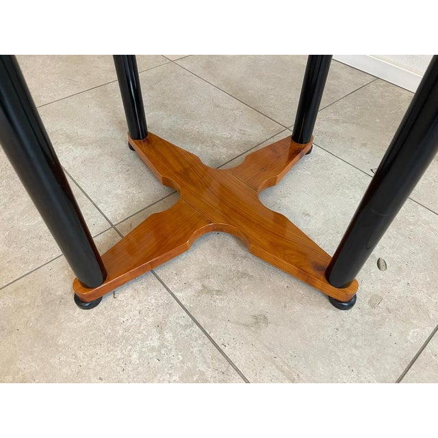 Biedermeier Walnut Round Table For Sale - Image 6 of 12