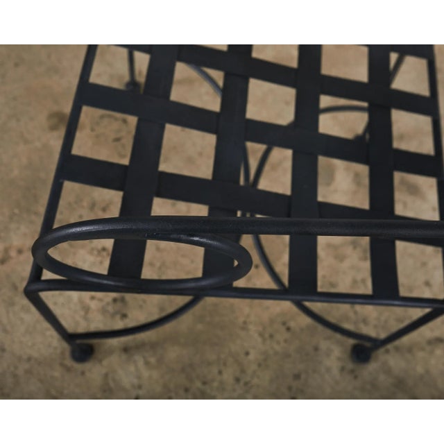 Late 20th Century Set of Four Mario Papperzini Style Iron Bronze Garden Dining Chairs For Sale - Image 5 of 12