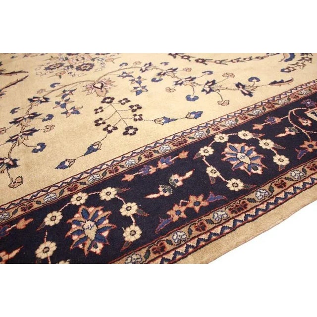 Middle Eastern Hand-Knotted Saroug Rug For Sale - Image 5 of 10