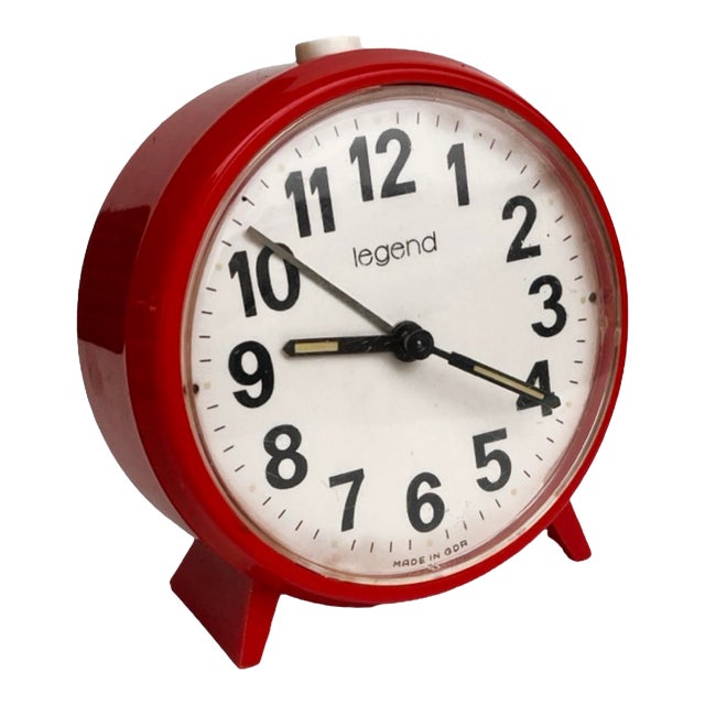 Alarm Clock, Mechanical Clock Legend, Veb Uhrenwerke Ruhla Germany 1970s For Sale