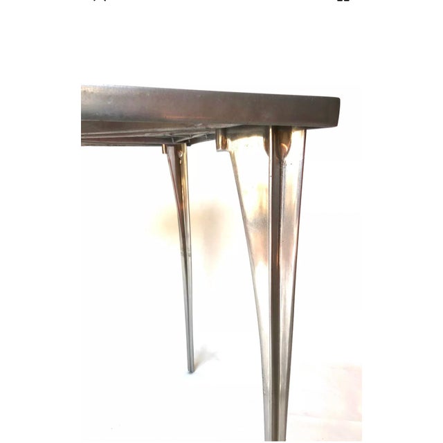 Used and its in good condition. This rare 1980s Robert Josten bistro table is a unique addition to any indoor or outdoor...