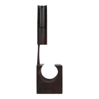 1970s Brutalist Iron Floor Lamp Sculpture For Sale