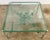 Vintage Green Leaf Motif Iron Glass Top Coffee Table For Sale - Image 4 of 9