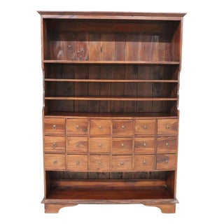 Large Bookcase with 18 Drawers, 1990s For Sale