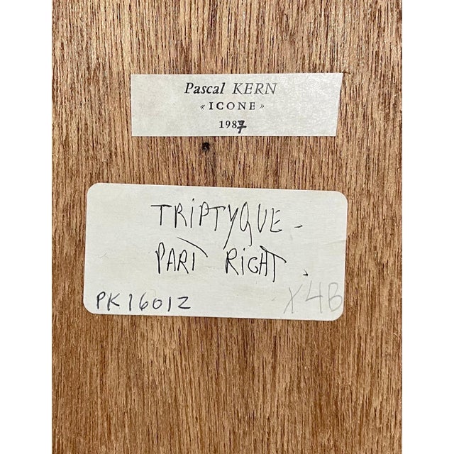 Pascal Kern, Large French Conceptual Sculpture Photograph Triptych Copper Frame Pascal Kern, 1987 For Sale - Image 4 of 13