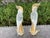 Pair Of Murano Glass Parrots. This lovely pair of Murano glass cockatiels, parrots or birds were executed in transparent...
