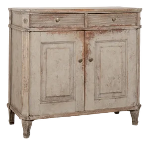 Early 19th Century Swedish Gray Small Sideboard Cabinet