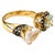 Bochic "Orient" Vintage Rose Quartz & Blue Topaz Ring Set In 18K Gold & Silver For Sale - Image 15 of 18