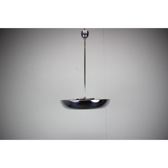 Josef Hurka UFO Pendant Lamp by Josef Hurka for Napako, Former Czechoslovakia, 1930s For Sale - Image 4 of 14